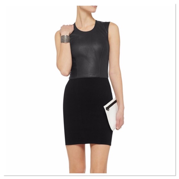 Helmut Lang Gala Knit and Leather Dress NYE - Picture 5 of 7